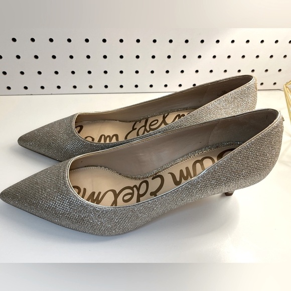 Sam Edelman Dori Kitten Heels Silver Metallic Size 10M - Picture 15 of 16